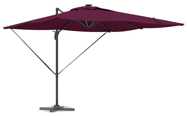 Suncobran S LED lampica Bordeaux Crvena 286 x 284 x 270 cm - Crvena / 286 x 284 x 270 cm