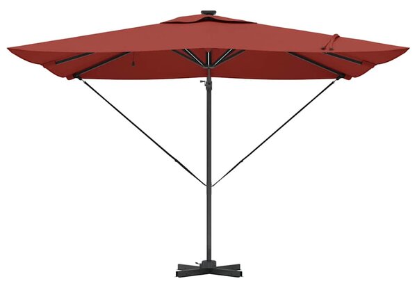 Suncobran Terakota 286 x 284 x 270 cm Aluminij i poliester - Crvena / 286 x 284 x 270 cm