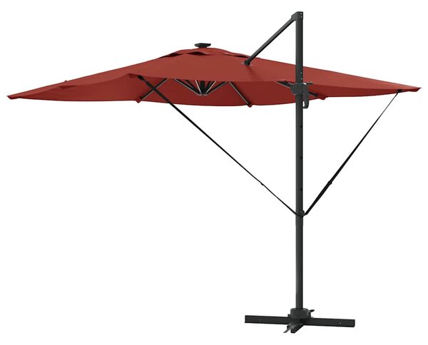 Suncobran Terakota 286 x 284 x 270 cm Aluminij i poliester - Crvena / 286 x 284 x 270 cm