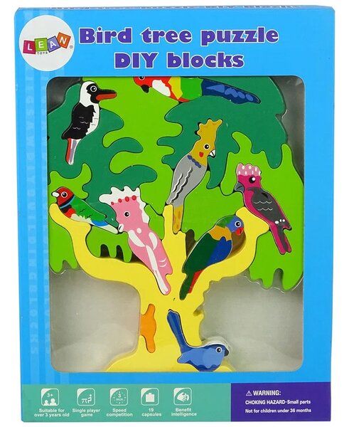 Drvene ptice na drveću Papige DIY drvene slagalice