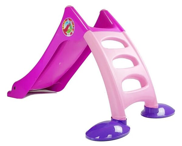 Vrtni tobogan s ljestvama 130 cm, model 424, ružičasti