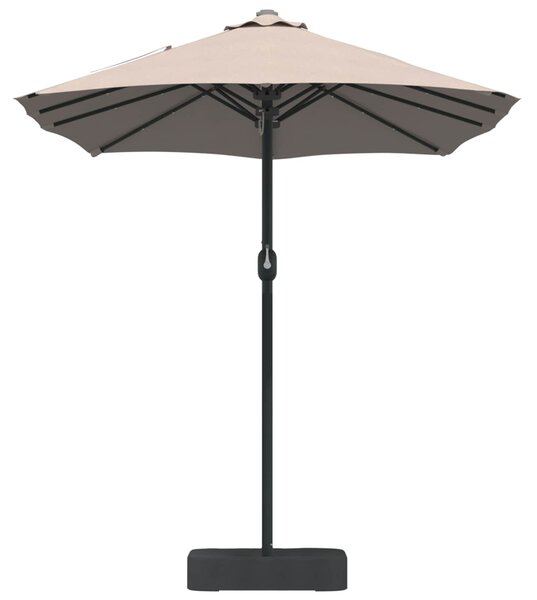 Vrtni suncobran Sivo-smeđa 385 x 209 x 244 cm Poliester - Smeđesiva / 385 x 209 x 244 cm