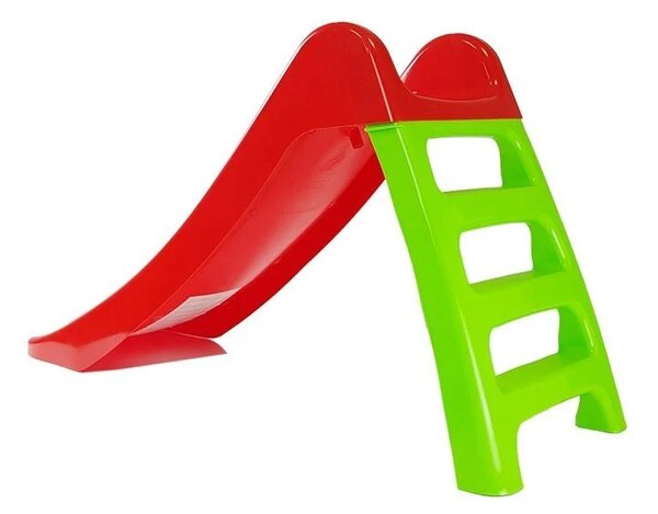 Vrtni tobogan za djecu s ljestvama s 3 stepenice, crveni 116 cm, 428