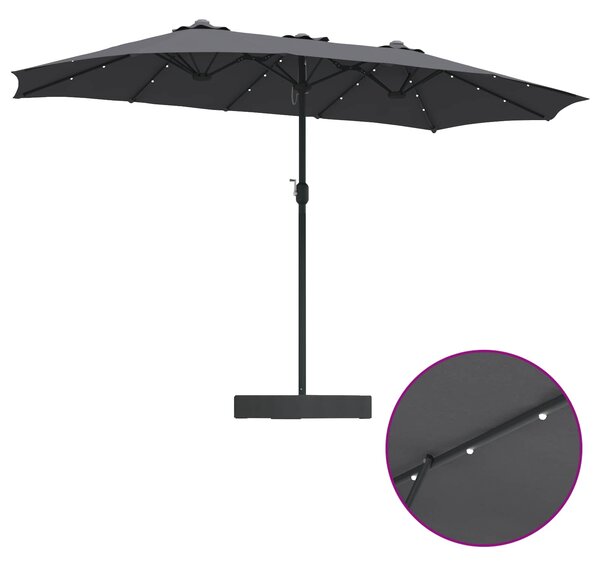 Vrtni suncobran Antracit 385 x 209 x 244 cm Poliester - Antracit / 385 x 209 x 244 cm