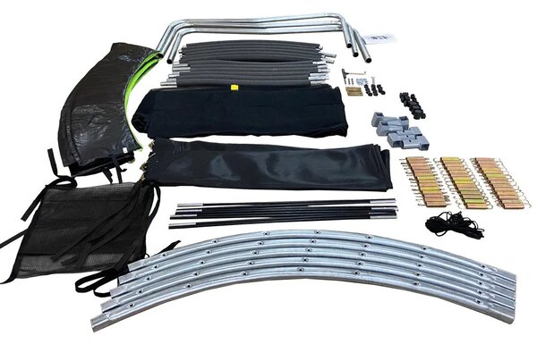 Vrtni trampolin LEAN Sport Max Ø 305 cm (10 stopa), crno-zeleni