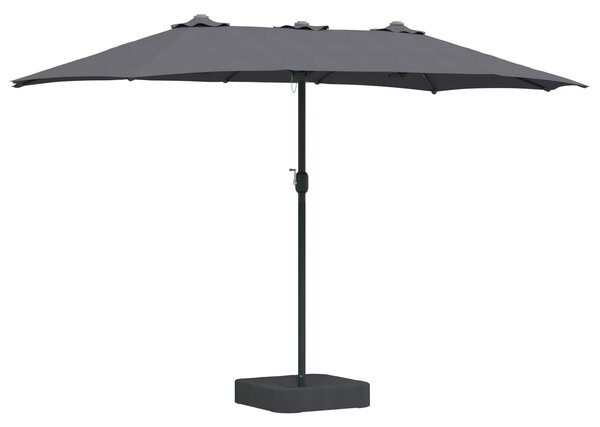 Vrtni suncobran Antracit 385 x 209 x 244 cm Poliester - Antracit / 385 x 209 x 244 cm