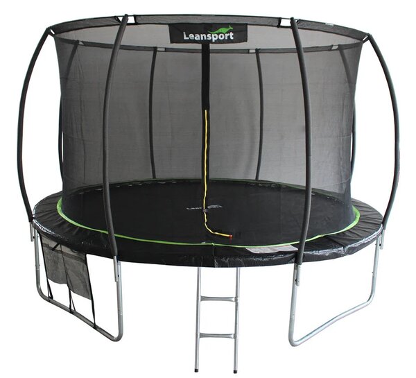 Trampolin Lean Sport Max 14 stopa, crno-zeleni