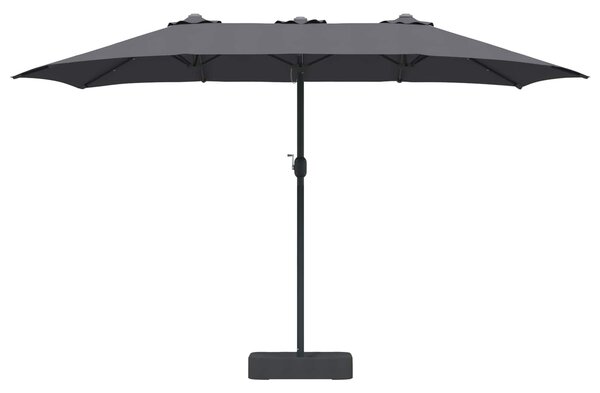 Vrtni suncobran Antracit 385 x 209 x 244 cm Poliester - Antracit / 385 x 209 x 244 cm
