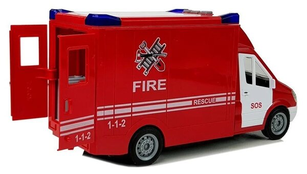 Vatrogasno vozilo s pogonom na trenje i otvaranje vrata