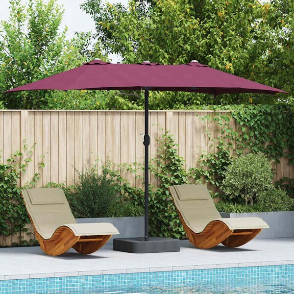 Vrtni suncobran Bordeaux Crvena 385 x 209 x 244 cm - Crvena / 385 x 209 x 244 cm