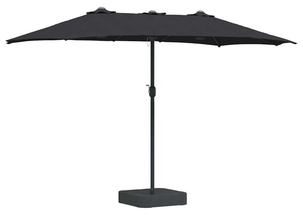 Vrtni suncobran Crna 385 x 209 x 244 cm Poliester i čelik - Crna / 385 x 209 x 244 cm