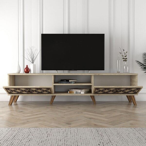 Woody Fashion TV stalak CLASS, boja Travertine