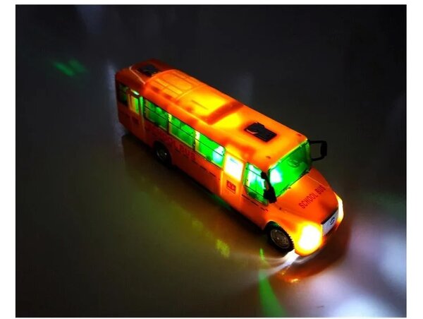 Školski autobus Spring Drive. Svjetla i zvukovi. Otvaranje vrata