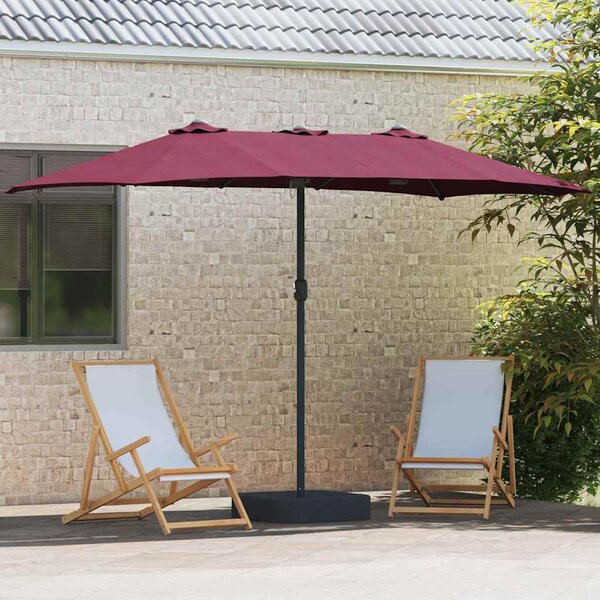 Vrtni suncobran Bordeaux Crvena 385 x 209 x 244 cm - Crvena / 385 x 209 x 244 cm
