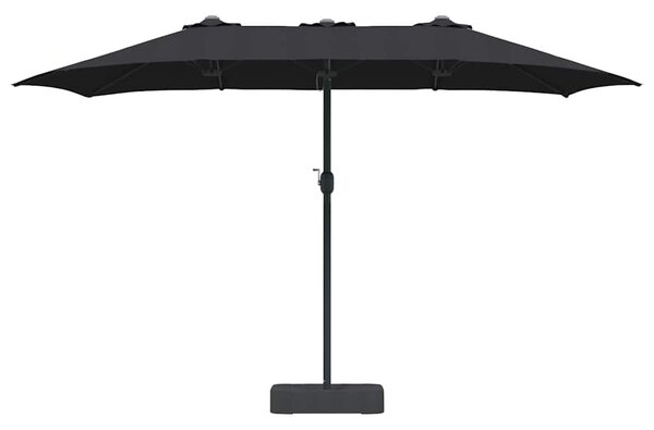 Vrtni suncobran Crna 385 x 209 x 244 cm Poliester i čelik - Crna / 385 x 209 x 244 cm