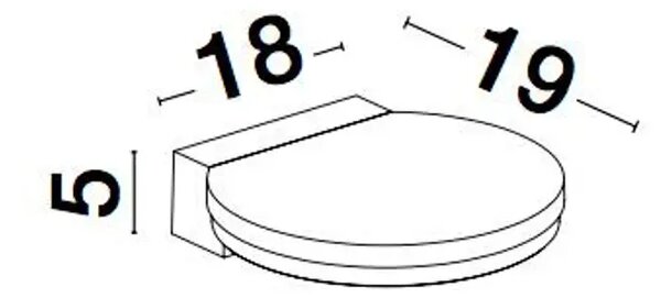 POSEN VANJSKA ZIDNA SVJETILJKA LED 10W/3000K/744lm/IP54/ANTRACIT NL9131201