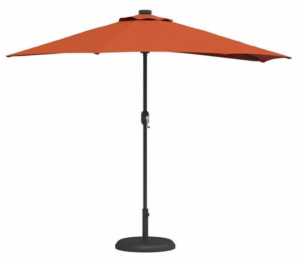 Vrtni suncobran Terakota 294 x 150 x 224 cm Poliester i čelik - Cinober / 294 x 150 x 224 cm