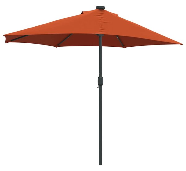 Vrtni suncobran Terakota 294 x 150 x 224 cm Poliester i čelik - Cinober / 294 x 150 x 224 cm