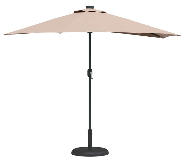 Vrtni suncobran Sivo-smeđa 294 x 150 x 224 cm Poliester i čelik - Smeđesiva / 294 x 150 x 224 cm