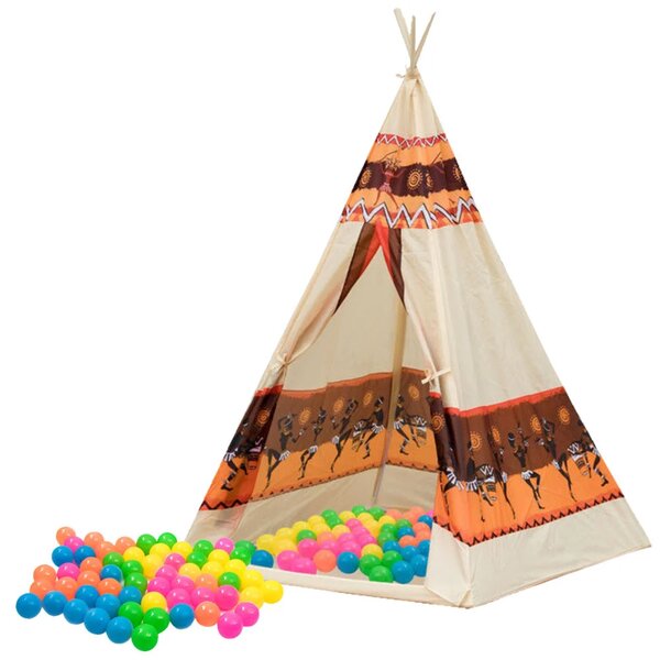 Podloga za indijski tipi šator za djecu + 60 lopti 155 cm