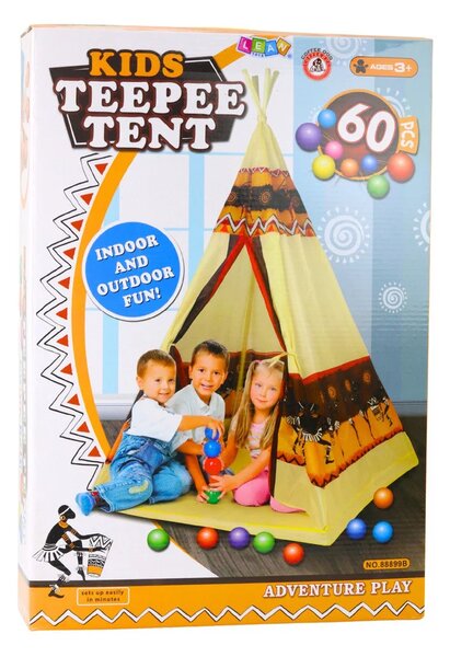 Podloga za indijski tipi šator za djecu + 60 lopti 155 cm