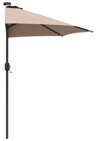Vrtni suncobran Sivo-smeđa 294 x 150 x 224 cm Poliester i čelik - Smeđesiva / 294 x 150 x 224 cm