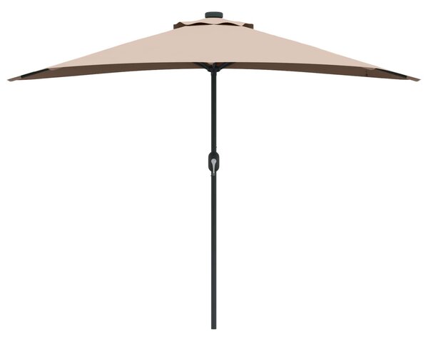 Vrtni suncobran Sivo-smeđa 294 x 150 x 224 cm Poliester i čelik - Smeđesiva / 294 x 150 x 224 cm