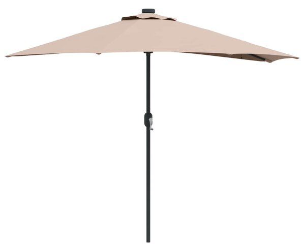 Vrtni suncobran Sivo-smeđa 294 x 150 x 224 cm Poliester i čelik - Smeđesiva / 294 x 150 x 224 cm
