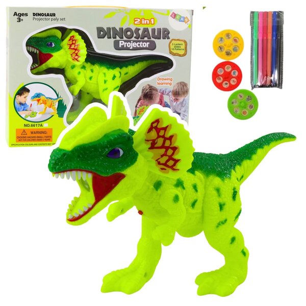 Dinozur projektor za crtanje i slikanje 18 slika 2-u-1 markeri