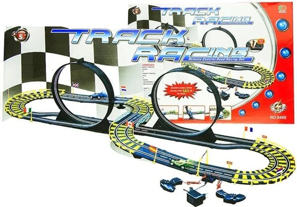 Automobilska trkaća staza Dva automobila Petlje Napajanje 565 cm