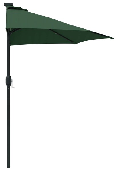 Vrtni suncobran Zelena 294 x 150 x 224 cm Poliester i čelik - Zelena / 294 x 150 x 224 cm