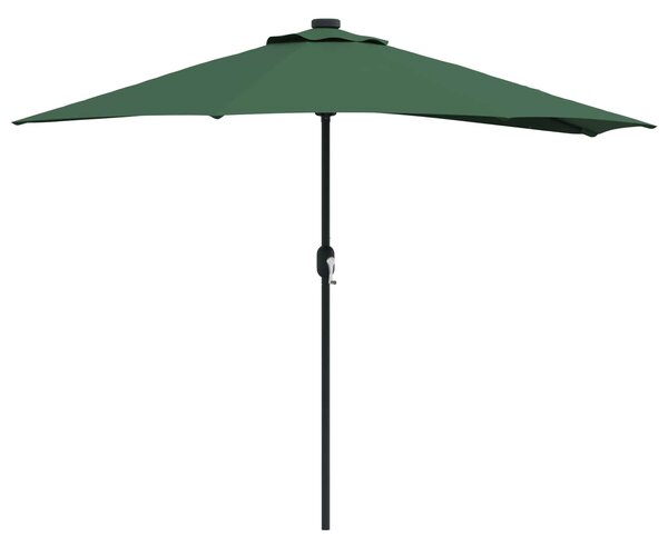 Vrtni suncobran Zelena 294 x 150 x 224 cm Poliester i čelik - Zelena / 294 x 150 x 224 cm