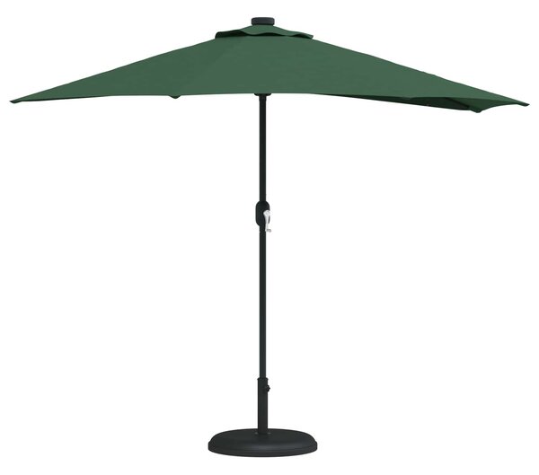 Vrtni suncobran Zelena 294 x 150 x 224 cm Poliester i čelik - Zelena / 294 x 150 x 224 cm
