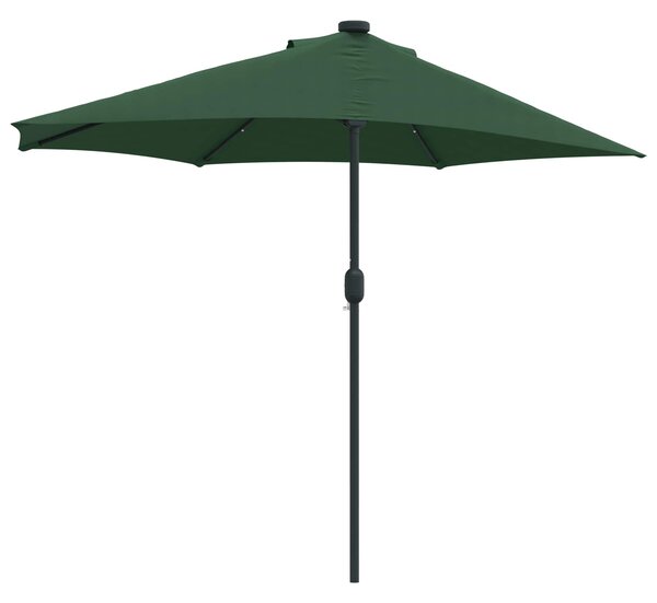Vrtni suncobran Zelena 294 x 150 x 224 cm Poliester i čelik - Zelena / 294 x 150 x 224 cm