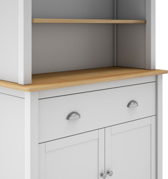 Bijela vitrina od masivnog bora 90x180,5 cm Misti – Marckeric
