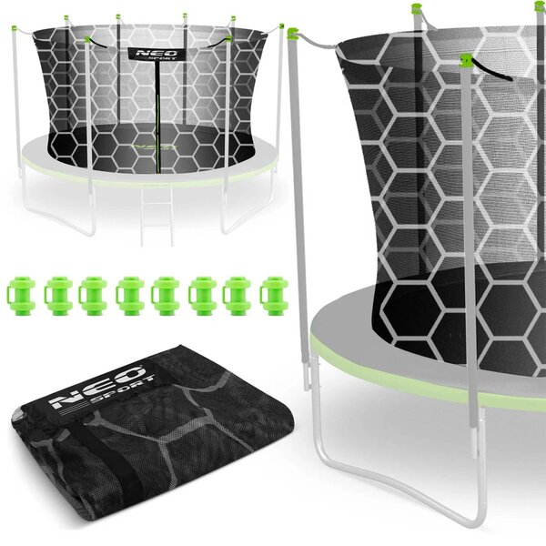 Unutarnja mreža za trampolin Neo-Sport 465 cm, 15 stopa, siva, var. NS-15W-231-SW