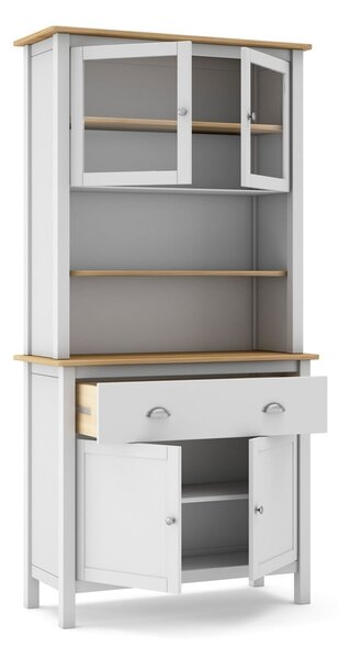 Bijela vitrina od masivnog bora 90x180,5 cm Misti – Marckeric