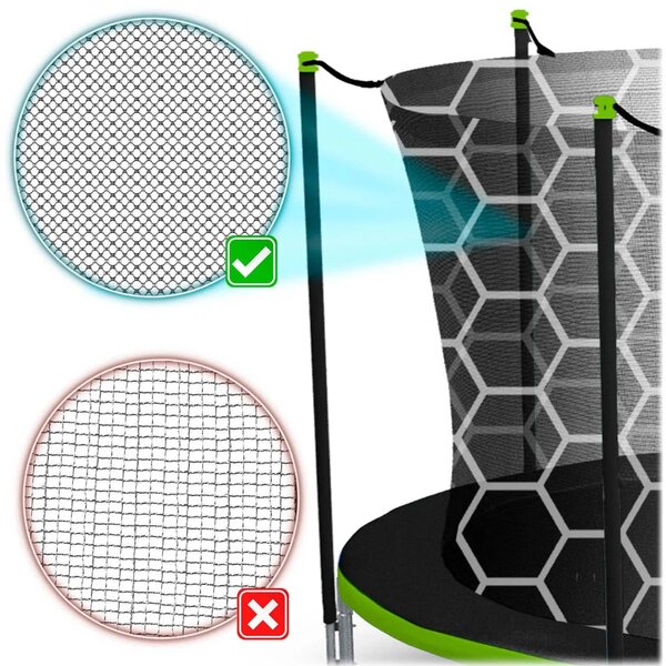 Unutarnja mreža za trampolin Neo-Sport 465 cm, 15 stopa, siva, var. NS-15W-231-SW