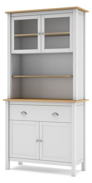 Bijela vitrina od masivnog bora 90x180,5 cm Misti – Marckeric