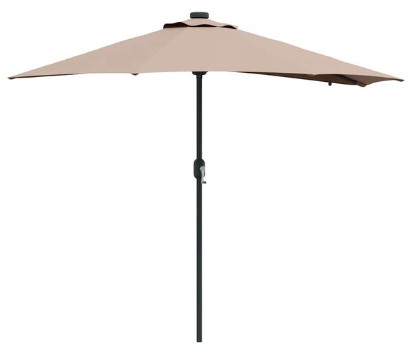 Vrtni suncobran Sivo-smeđa 294 x 150 x 223 cm Poliester i čelik - Smeđesiva / 294 x 150 x 223 cm