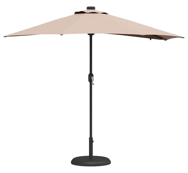 Vrtni suncobran Sivo-smeđa 294 x 150 x 223 cm Poliester i čelik - Smeđesiva / 294 x 150 x 223 cm