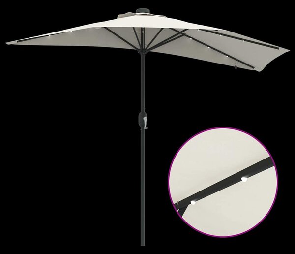 Vrtni suncobran Pijesak 294 x 150 x 223 cm Poliester i čelik - Smeđa / 294 x 150 x 223 cm