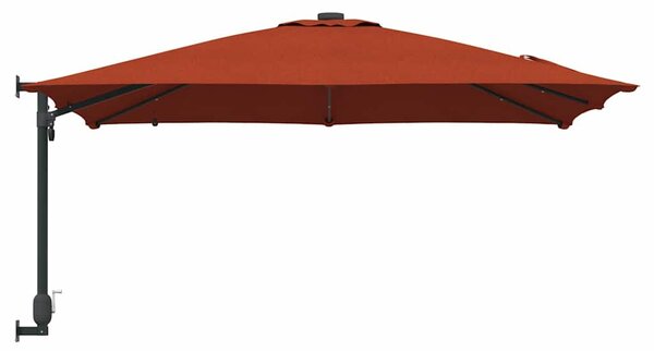 Vrtni suncobran S LED lampica Terakota 248,5 x 247,5 x 160 cm - Cinober / 248,5 x 247,5 x 160 cm