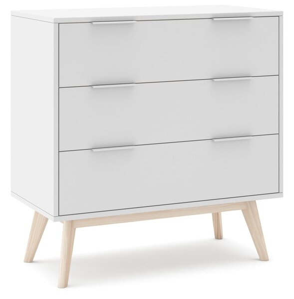 Bijela niska komoda 80x83 cm Campus - Marckeric