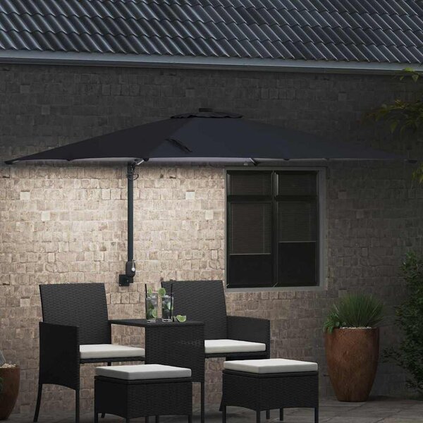 Vrtni suncobran S LED lampica Antracit 248,5 x 247,5 x 160 cm - Antracit / 248,5 x 247,5 x 160 cm