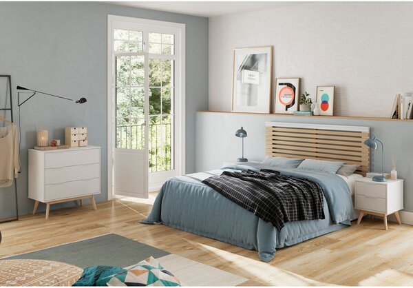 Bijela niska komoda 80x83 cm Campus - Marckeric
