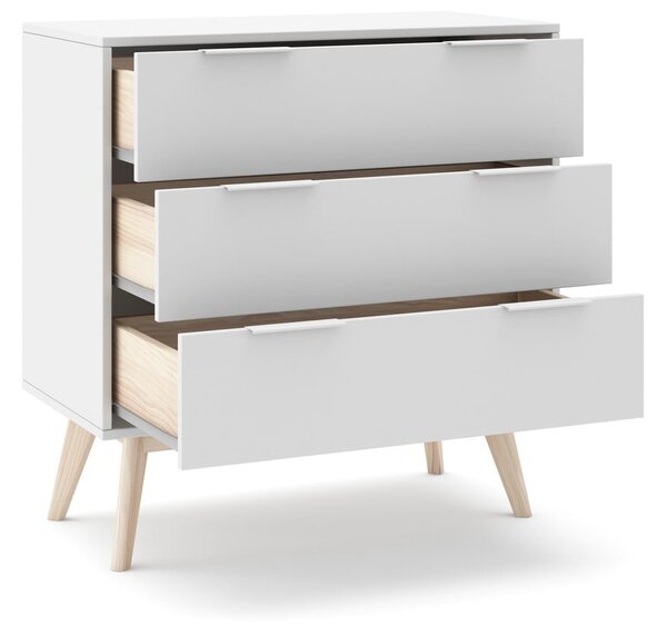 Bijela niska komoda 80x83 cm Campus - Marckeric