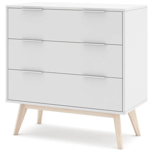 Bijela niska komoda 80x83 cm Campus - Marckeric
