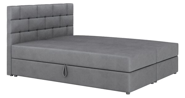 Zondo Bračni krevet Boxspring 140x200 cm Waller (s podnicom i madracem) (tamno siva). 1007715