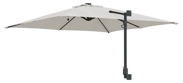 Vrtni suncobran S LED lampica Pijesak 248,5 x 247,5 x 160 cm - Smeđa / 248,5 x 247,5 x 160 cm